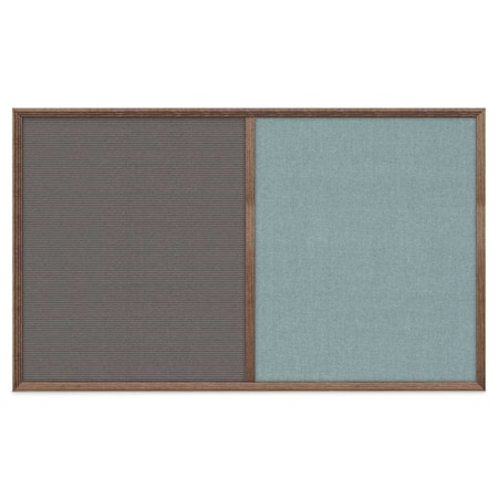 United Visual Products Slim Style Indoor Enclosed Corkboard, 18 UV501SC-BRONZE-CLOUD